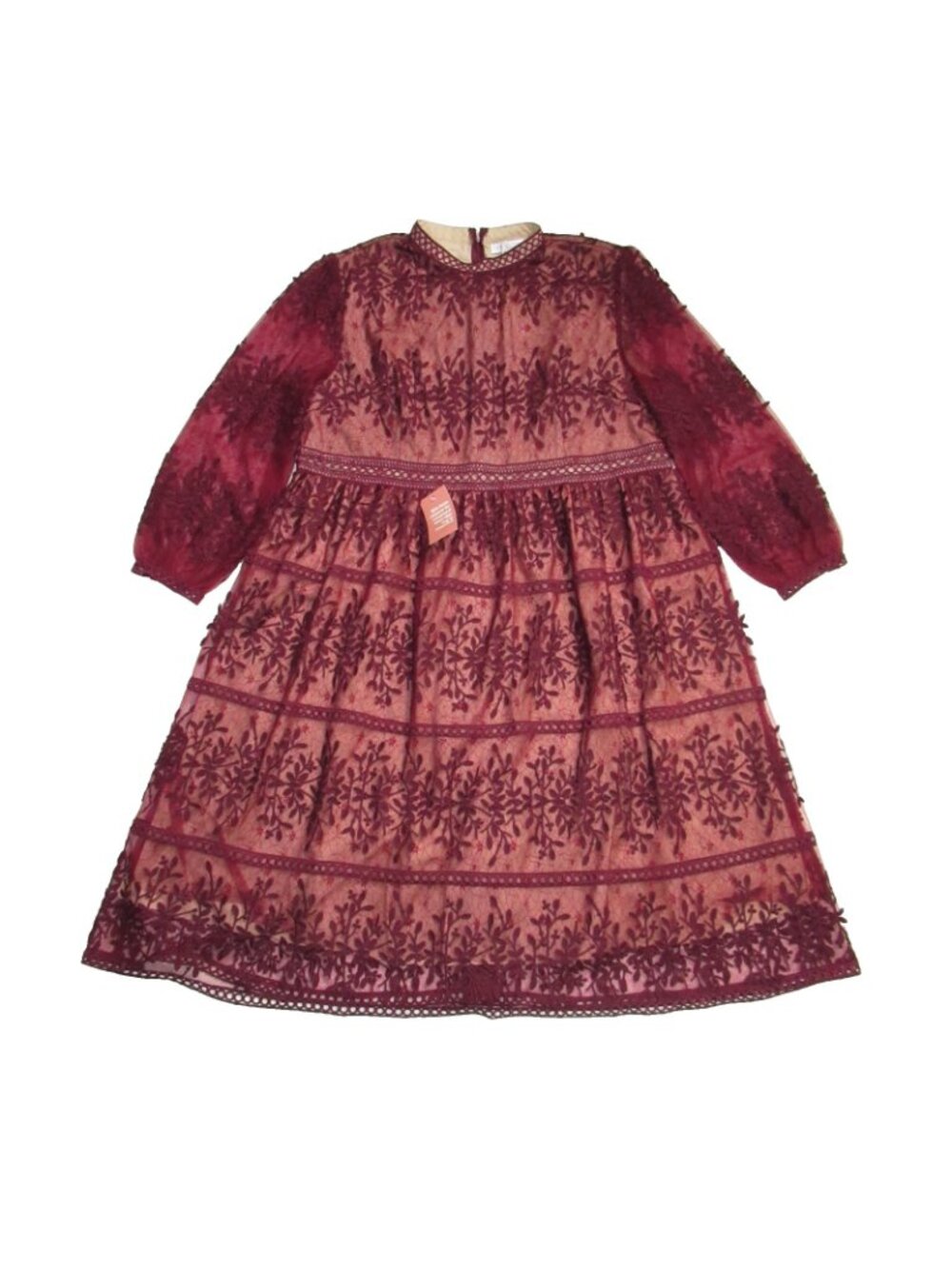 NWT Ivy City Co Sicily in Wine Champagne Lining Floral Midi Dress 3X - Picture 3 of 5